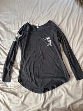 Nine Line Women's Black Long Sleeve Graphic Tee